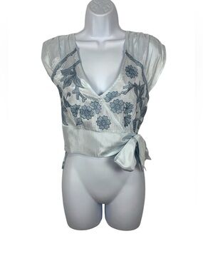 Free People Women’s Light Blue Blouse